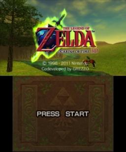 The Legend of Zelda: Ocarina of Time 3D Title Screen